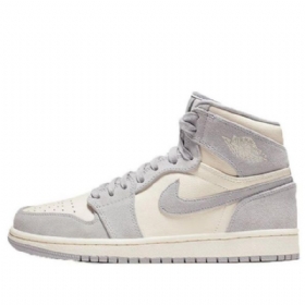 Nike Air Jordan 1 High Tops Premium Retro Basketball Sko Til Damer Grå