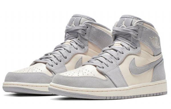 Nike Air Jordan 1 High Tops Premium Retro Basketball Sko Til Damer Grå