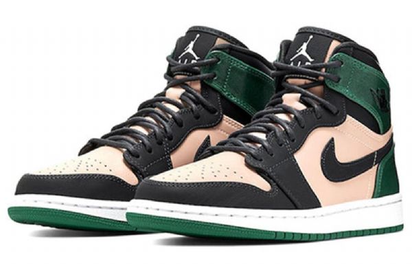 Nike Air Jordan 1 High Tops Premium Retro Basketball Sko Til Damer Grøn