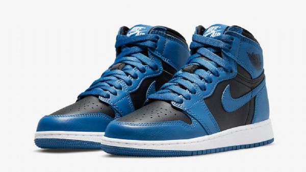 Nike Air Jordan 1 High Tops Sko Til Damer Mørkeblå Sort