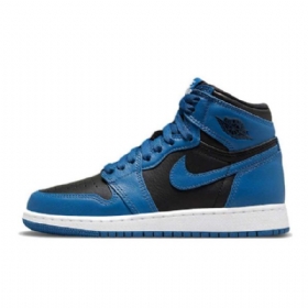 Nike Air Jordan 1 High Tops Sko Til Mænd Mørkeblå Sort