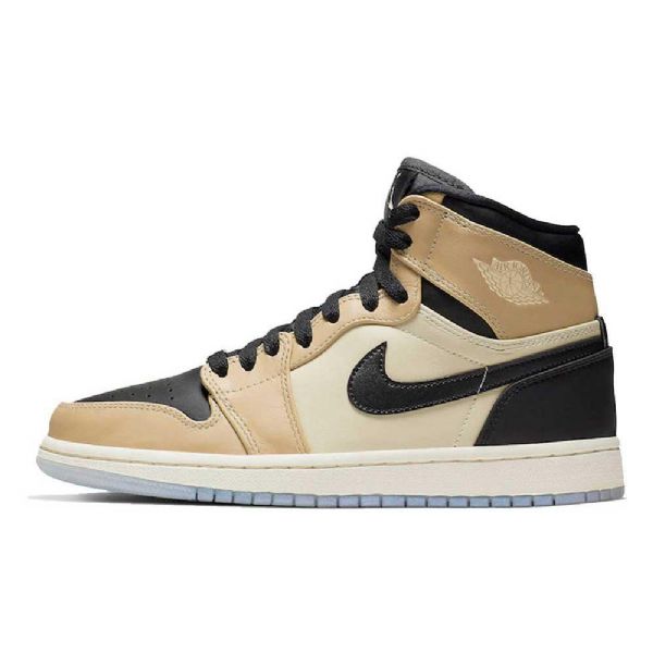 Nike Air Jordan 1 High Tops Svampesko Til Mænd Brun Sort