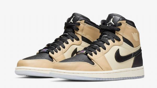 Nike Air Jordan 1 High Tops Svampesko Til Mænd Brun Sort