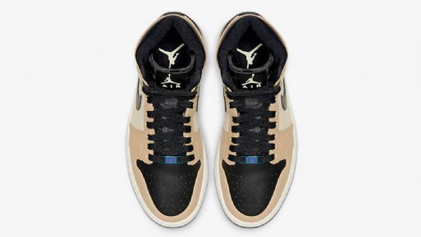 Nike Air Jordan 1 High Tops Svampesko Til Mænd Brun Sort