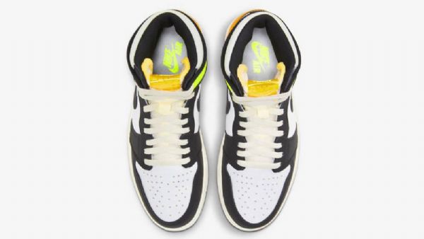 Nike Air Jordan 1 High Tops Volt Sko Til Damer Hvid Sort Guld