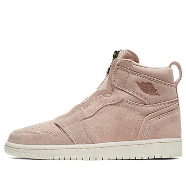 Nike Air Jordan 1 High Tops Zip Retro Basketball Sko Til Damer Beige