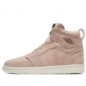 Nike Air Jordan 1 High Tops Zip Retro Basketball Sko Til Damer Beige