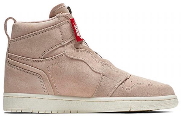 Nike Air Jordan 1 High Tops Zip Retro Basketball Sko Til Damer Beige