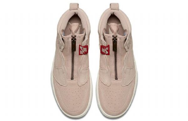 Nike Air Jordan 1 High Tops Zip Retro Basketball Sko Til Damer Beige