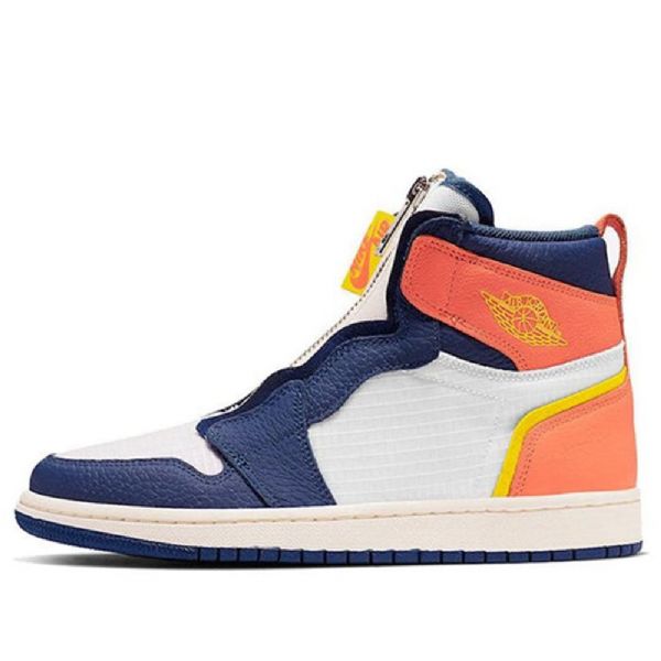 Nike Air Jordan 1 High Tops Zip Retro Basketball Sko Til Damer Blå