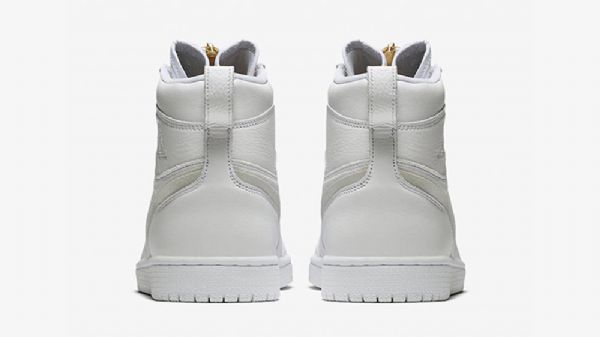 Nike Air Jordan 1 High Tops Zip Sko Til Mænd Hvid