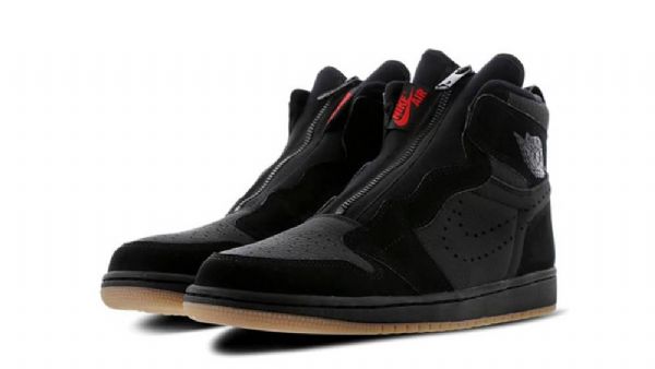 Nike Air Jordan 1 High Tops Zip Sko Til Mænd Sort