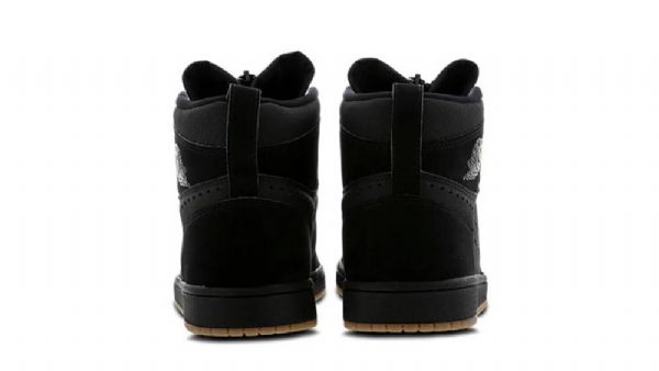 Nike Air Jordan 1 High Tops Zip Sko Til Mænd Sort