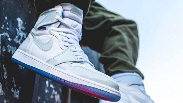 Nike Air Jordan 1 High Tops Zoom Racer Sko Til Damer Blå