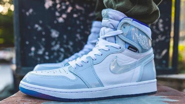 Nike Air Jordan 1 High Tops Zoom Racer Sko Til Damer Blå