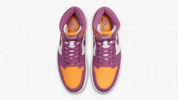 Nike Air Jordan 1 Høje Overdele Brotherhood Sko Til Damer Lilla Gul Hvid