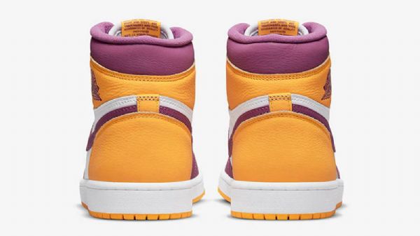 Nike Air Jordan 1 Høje Overdele Brotherhood Sko Til Damer Lilla Gul Hvid