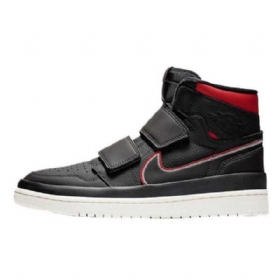 Nike Air Jordan 1 Høje Overdele Dobbelt Reima Sko Til Mænd Sort Rød