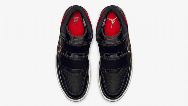 Nike Air Jordan 1 Høje Overdele Dobbelt Reima Sko Til Mænd Sort Rød