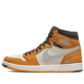 Nike Air Jordan 1 Høje Overdele Element Gore-tex Retro Basketball Sko Til Mænd Lys Gul