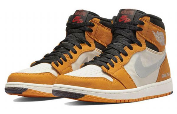 Nike Air Jordan 1 Høje Overdele Element Gore-tex Retro Basketball Sko Til Mænd Lys Gul