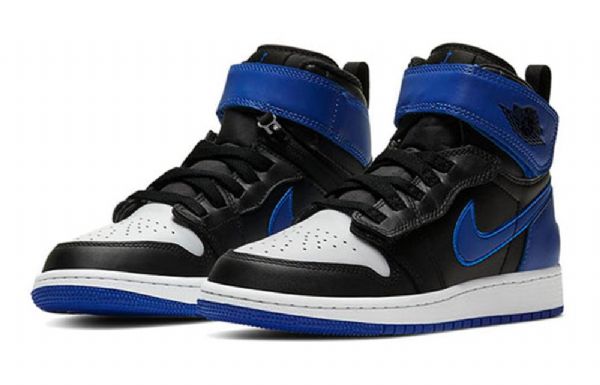 Nike Air Jordan 1 Høje Overdele Flyease Gs Basketball Sko Til Mænd Sort Blå