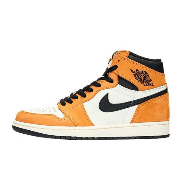 Nike Air Jordan 1 Høje Overdele Og Årets Rookie Sko Til Mænd Gul Hvid