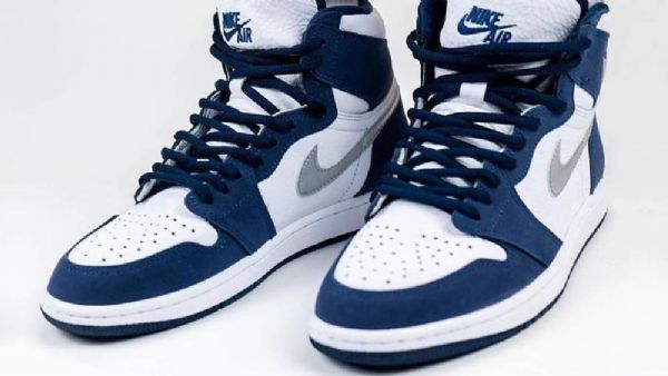 Nike Air Jordan 1 Høje Overdele Og Japan Sko Til Mænd Mørkeblå Blå