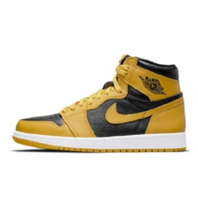 Nike Air Jordan 1 Høje Overdele Og Pollen Sko Til Mænd Gul
