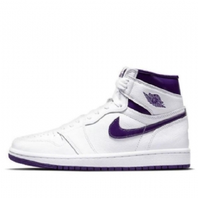 Nike Air Jordan 1 Høje Overdele Og Retro Basketball Sko Til Damer Lilla