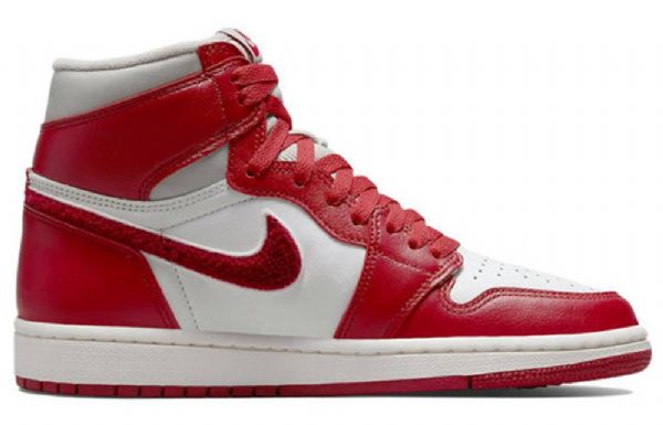 Nike Air Jordan 1 Høje Overdele Og Retro Basketball Sko Til Damer Rød Hvid