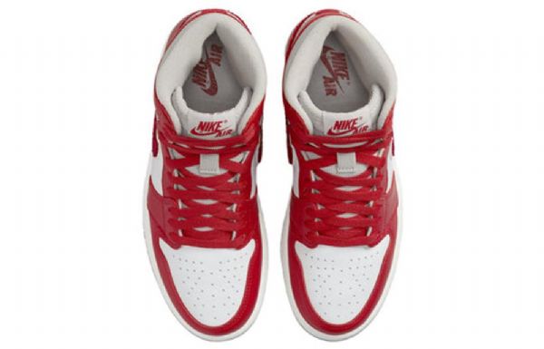 Nike Air Jordan 1 Høje Overdele Og Retro Basketball Sko Til Damer Rød Hvid