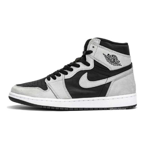 Nike Air Jordan 1 Høje Overdele Og Shadow 2.0 Sko Til Damer Grå Sort