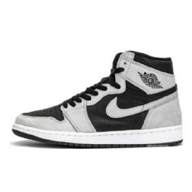 Nike Air Jordan 1 Høje Overdele Og Shadow 2.0 Sko Til Damer Grå Sort