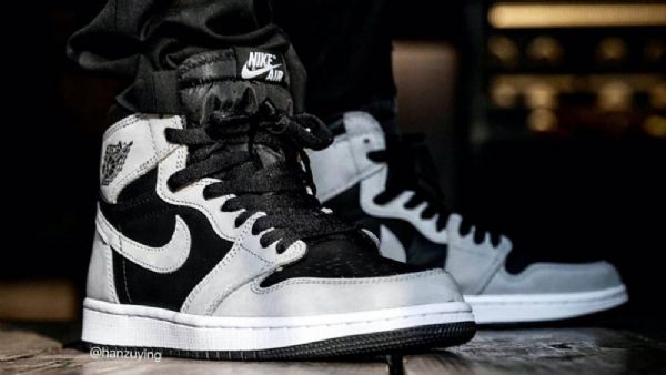 Nike Air Jordan 1 Høje Overdele Og Shadow 2.0 Sko Til Damer Grå Sort