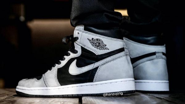 Nike Air Jordan 1 Høje Overdele Og Shadow 2.0 Sko Til Damer Grå Sort