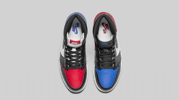 Nike Air Jordan 1 Høje Overdele Og Top 3 Sko Til Mænd Sort Rød Blå