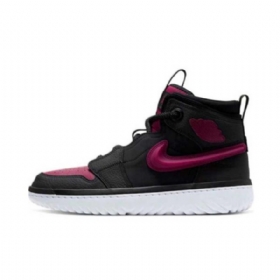 Nike Air Jordan 1 Høje Overdele React Noble Sko Til Mænd Sort Rød