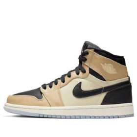 Nike Air Jordan 1 Høje Overdele Retro Basketball Sko Til Damer Brun Sort