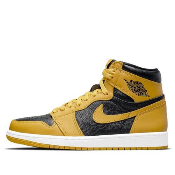 Nike Air Jordan 1 Høje Overdele Retro Og Basketball Sko Til Mænd Gul Hvid