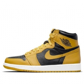 Nike Air Jordan 1 Høje Overdele Retro Og Basketball Sko Til Mænd Gul Hvid