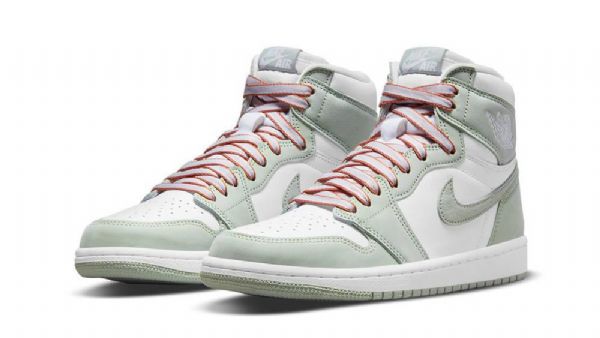 Nike Air Jordan 1 Høje Overdele Seafoam Sko Til Damer Orange