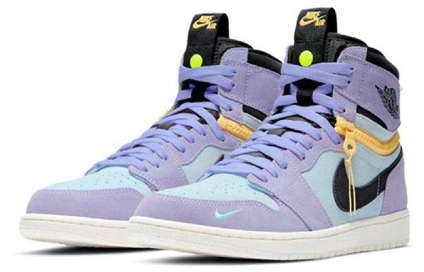 Nike Air Jordan 1 Høje Overdele Switch Retro Basketball Sko Til Mænd Lilla