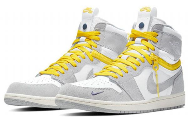 Nike Air Jordan 1 Høje Overdele Switch Retro Basketball Sko Til Mænd Lysegrå