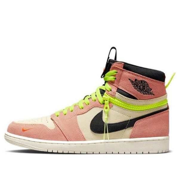 Nike Air Jordan 1 Høje Overdele Switch Retro Basketball Sko Til Mænd Lyserød