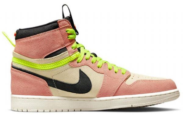 Nike Air Jordan 1 Høje Overdele Switch Retro Basketball Sko Til Mænd Lyserød