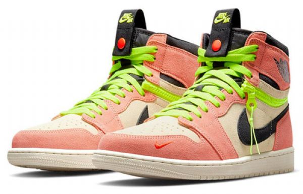 Nike Air Jordan 1 Høje Overdele Switch Retro Basketball Sko Til Mænd Lyserød
