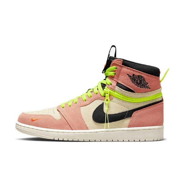 Nike Air Jordan 1 Høje Overdele Switch Volt Sko Til Mænd Lyserød