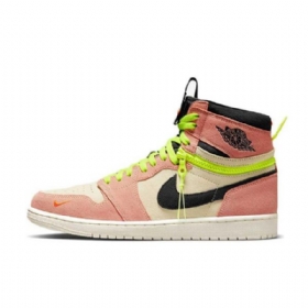 Nike Air Jordan 1 Høje Overdele Switch Volt Sko Til Mænd Lyserød