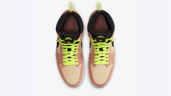 Nike Air Jordan 1 Høje Overdele Switch Volt Sko Til Mænd Lyserød